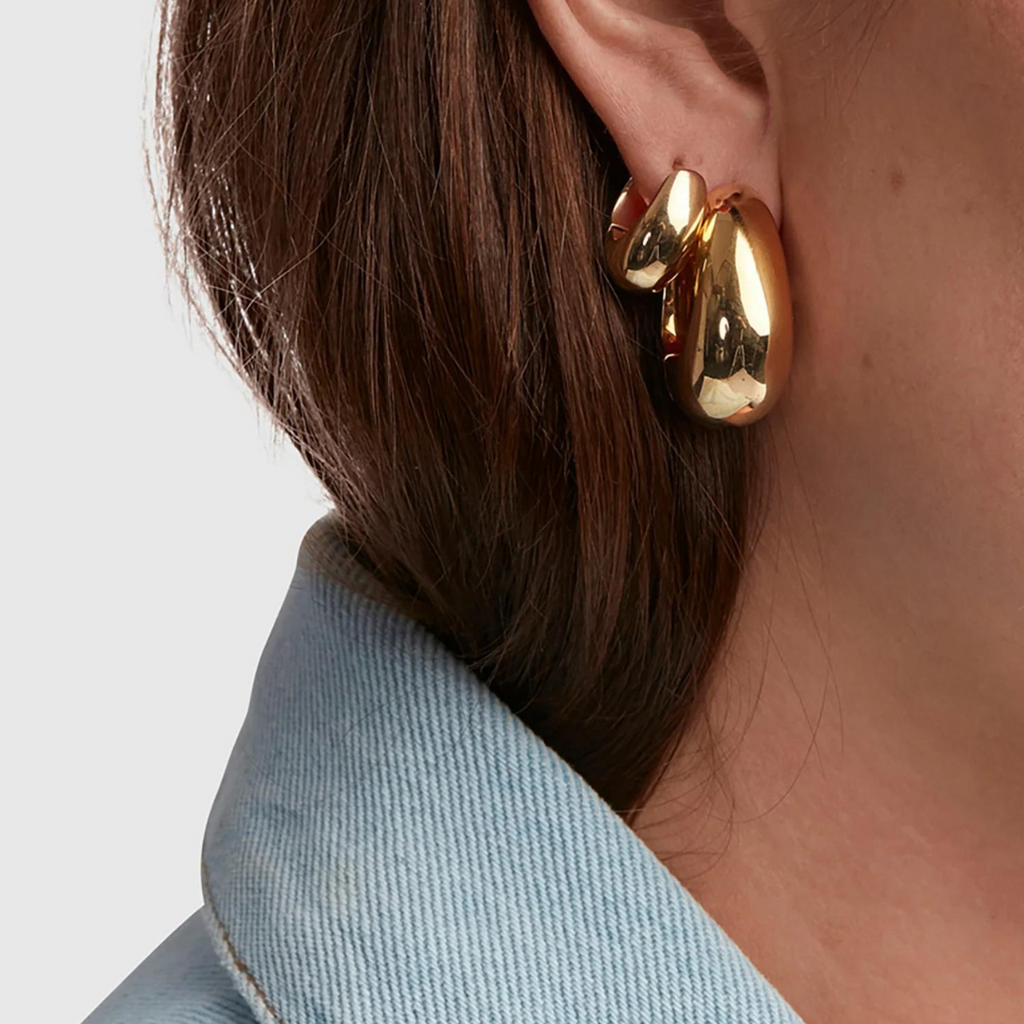 Tom Wood Ice Hoops Large Gold
