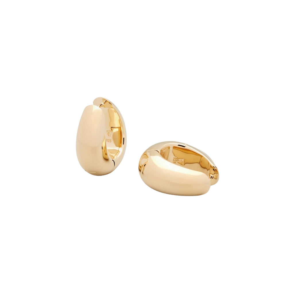 Tom Wood Ice Hoops Medium Gold