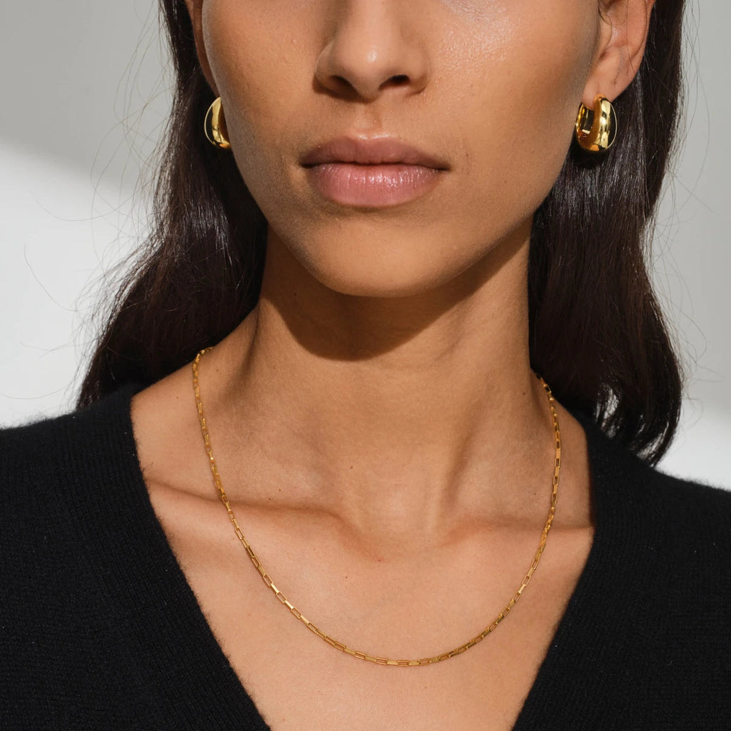 Tom Wood Ice Hoops Medium Gold