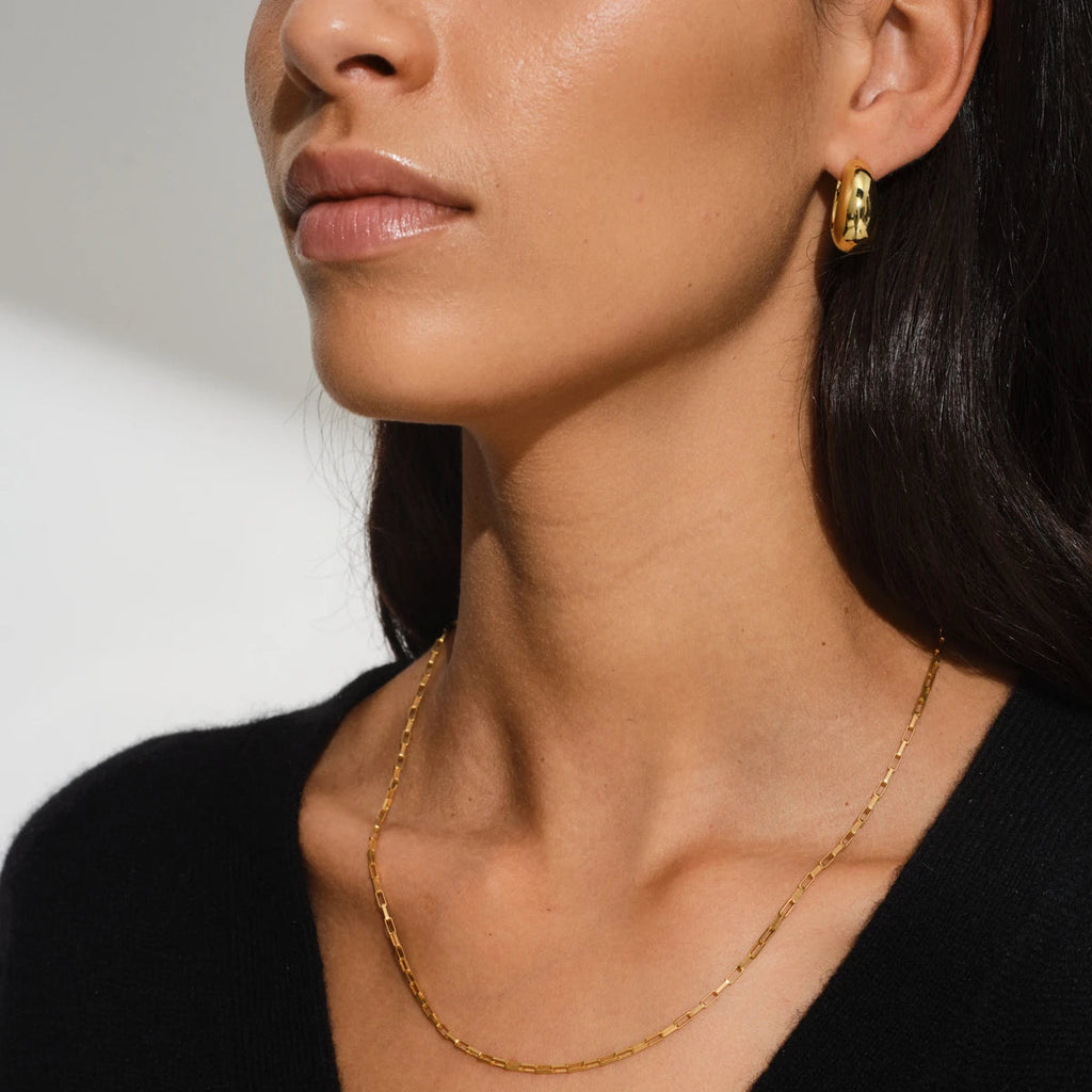 Tom Wood Ice Hoops Medium Gold