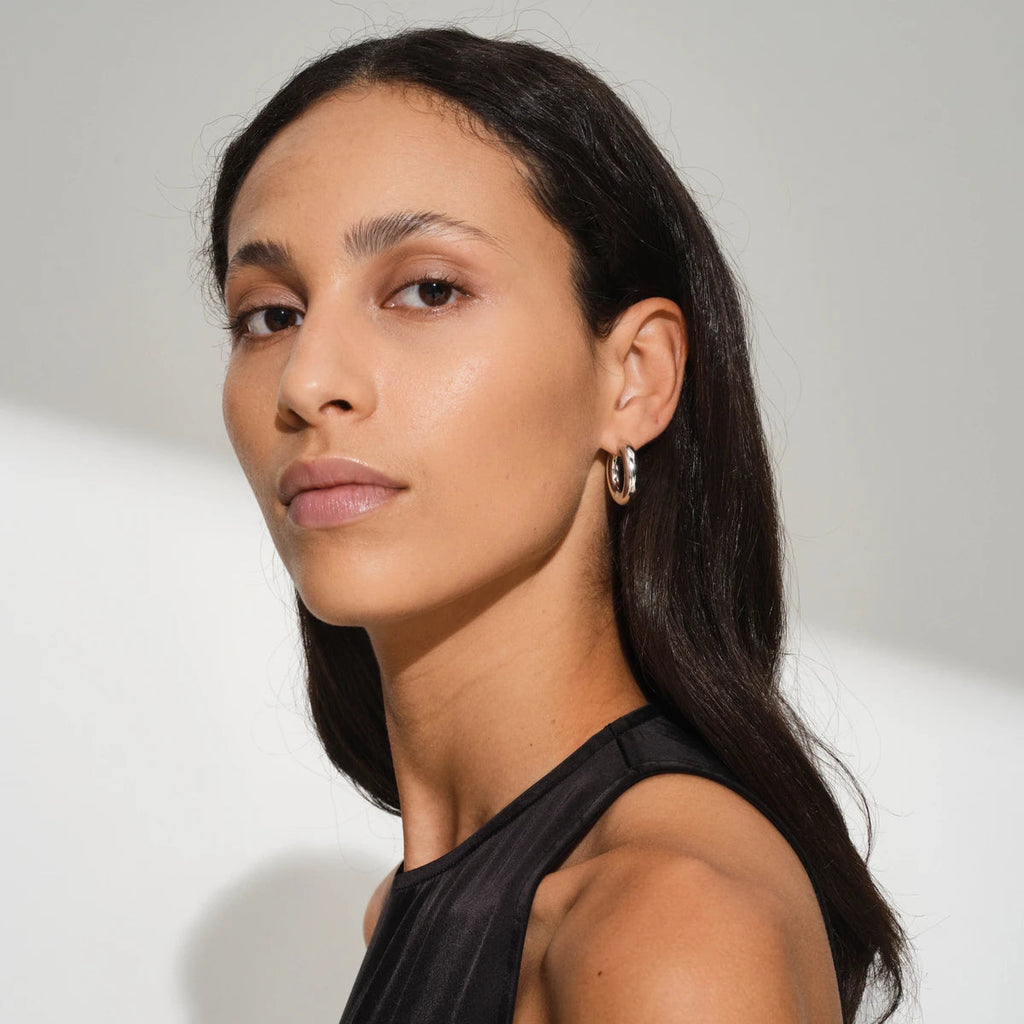 Tom Wood Chunky Hoops Medium Earrings Silver 