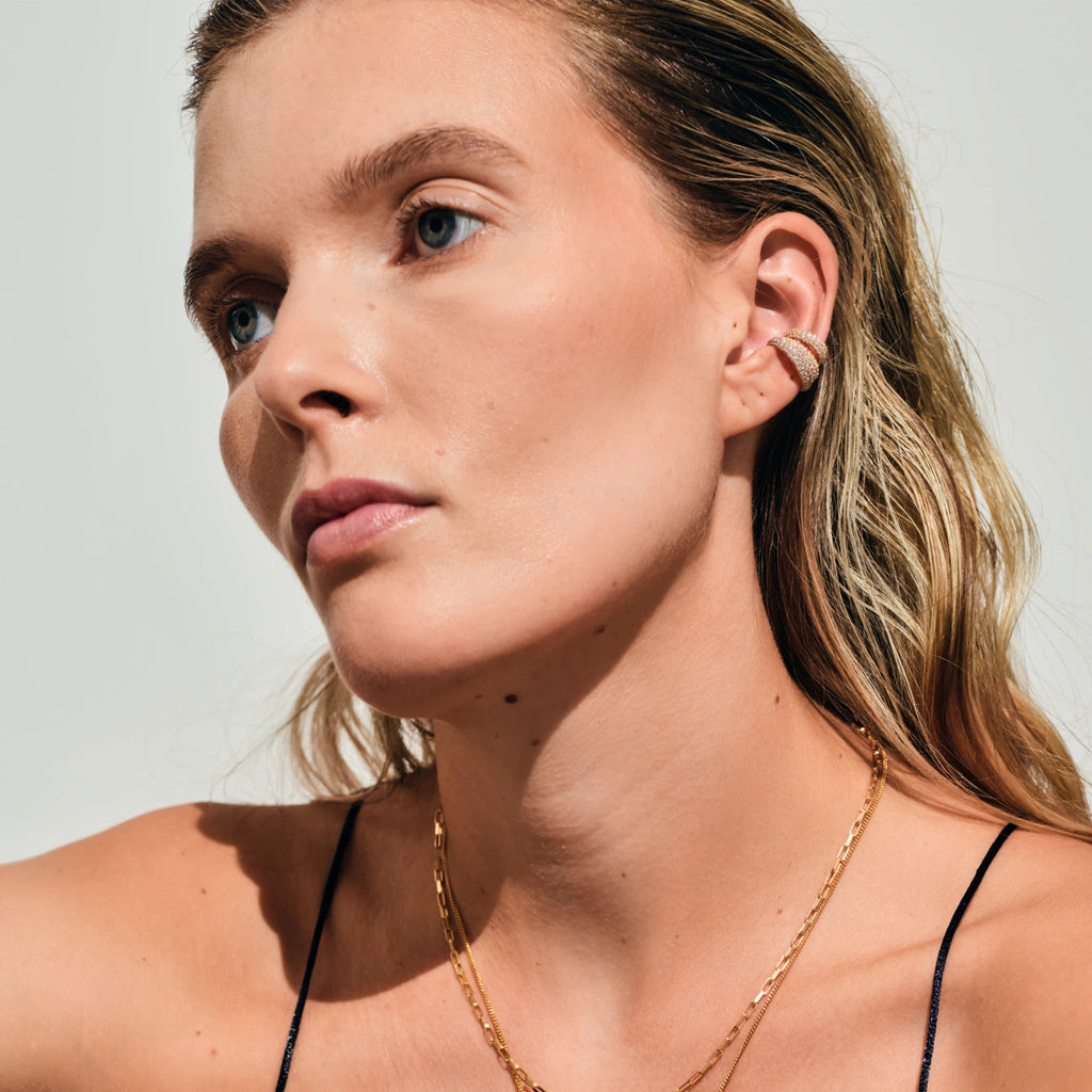 Tom Wood Ear Cuff Thick Zirconia SMALL  Gold 