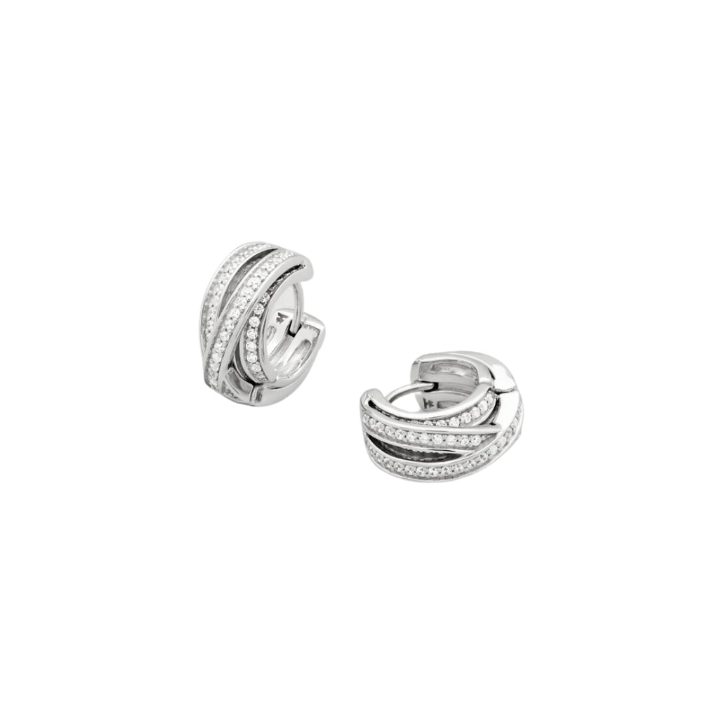 Tom Wood Orb Huggies Silver
