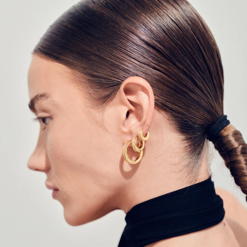 Tom Wood Nova Hoops Small Gold