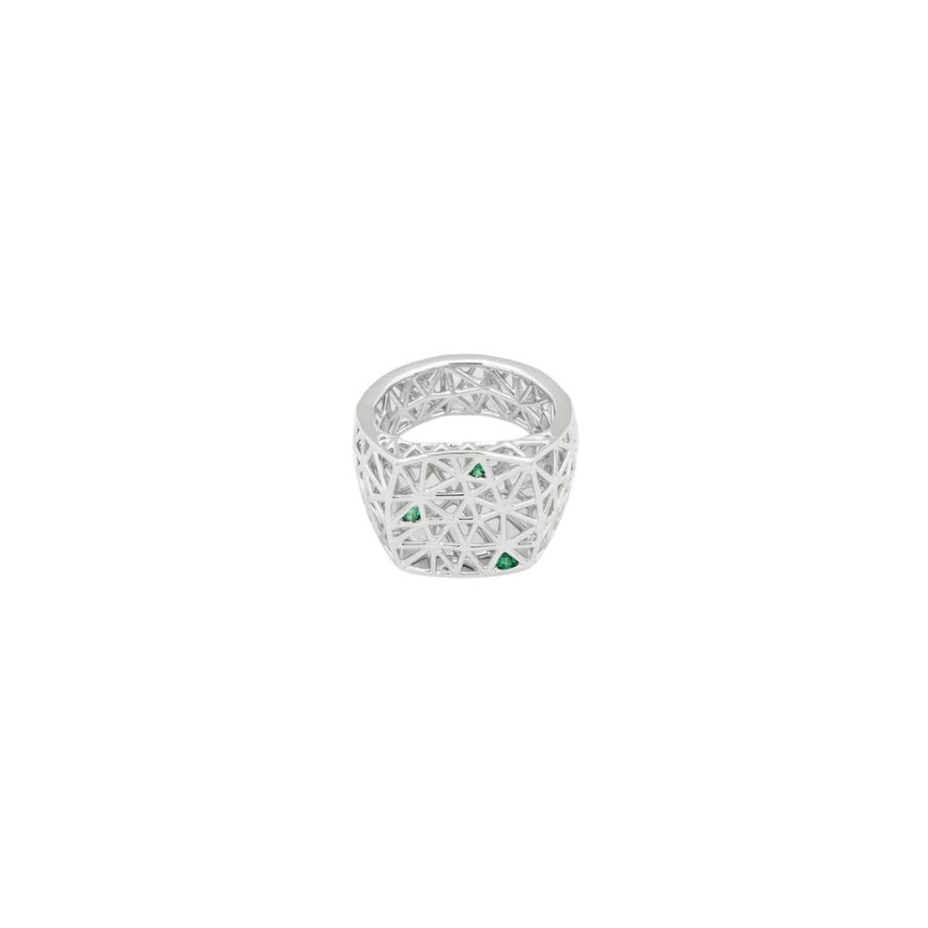Tom Wood Mesh Ring Fern Green