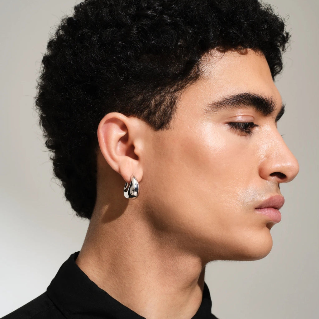Tom Wood Bao Hoops Medium Earrings Silver