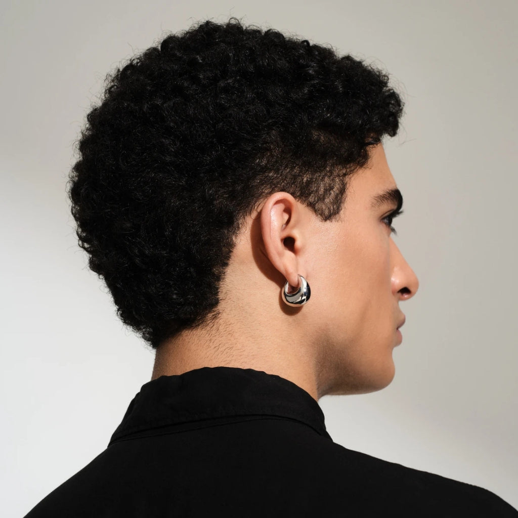 Tom Wood Bao Hoops Medium Earrings Silver