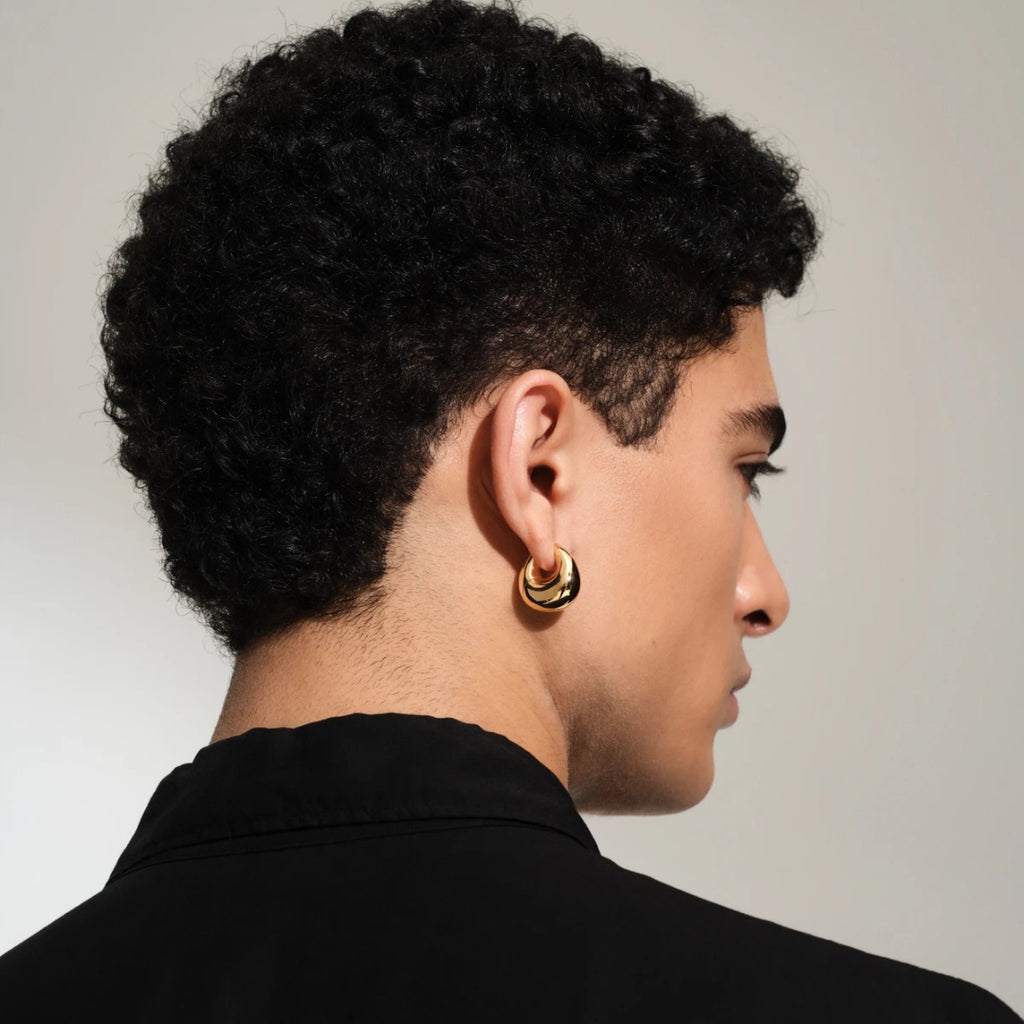Tom Wood Bao Hoops Medium Earrings Gold 