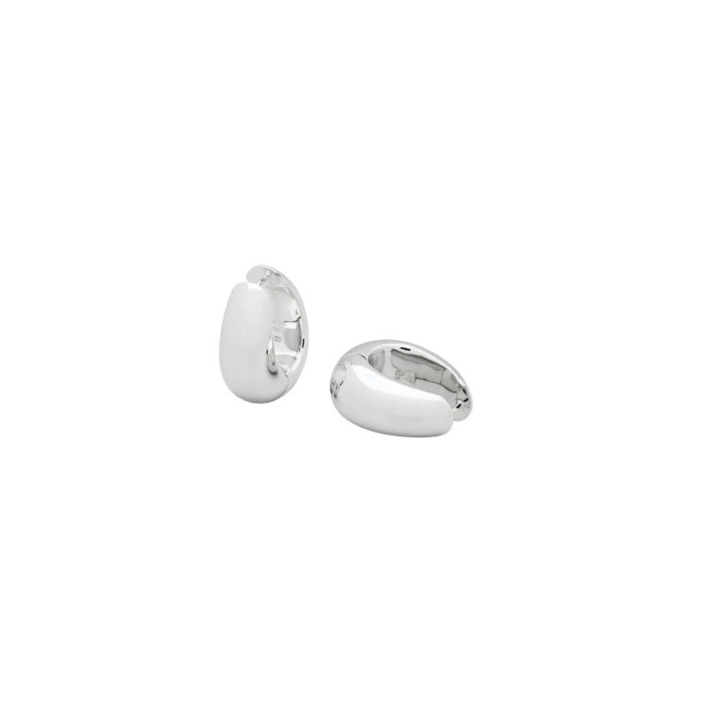 Tom wood ice hoops medium silver maison muguet fashion luxury jewelry
