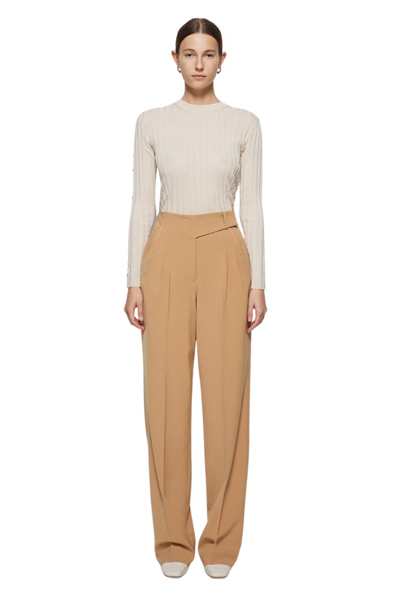 Sunny Eco Tailored Wide Leg Pant Camel