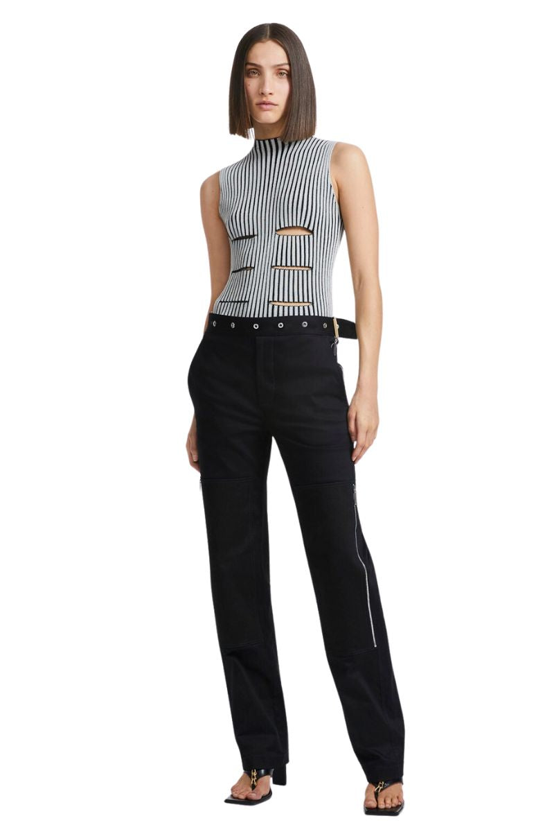 Mirror Buckle Pant Black