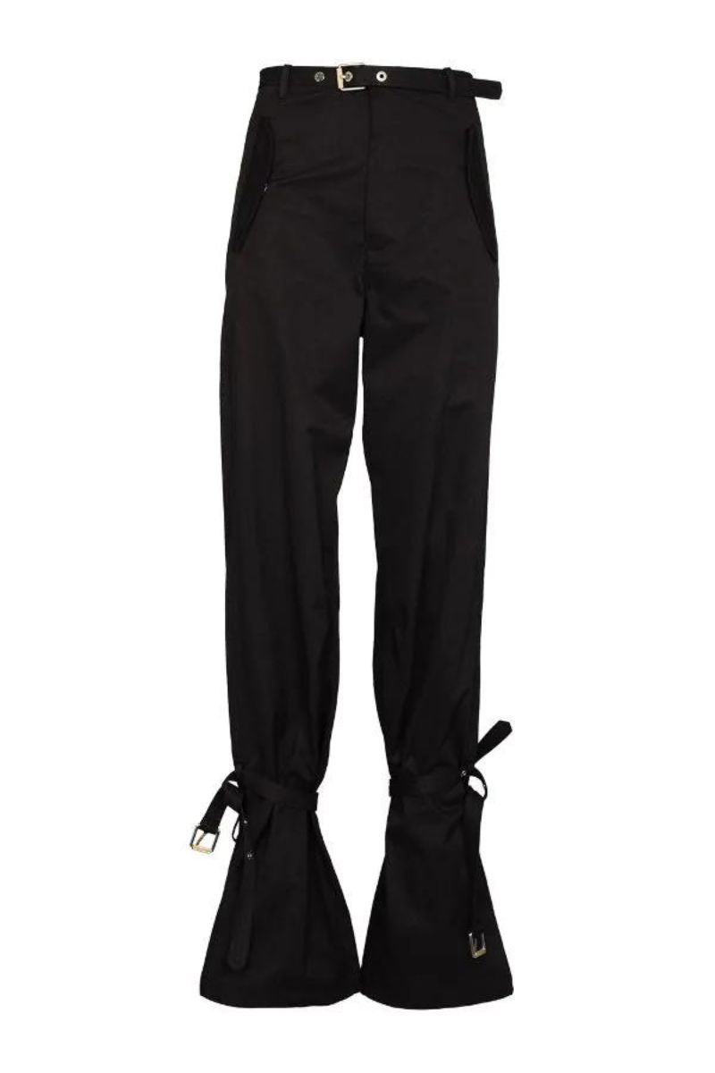 Belted Blouson Pant Black