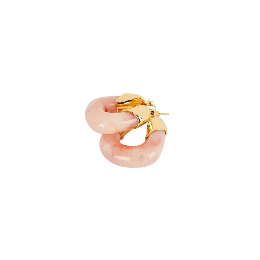 lizzie fortunato organic hoops pink marble luxury fashion jewelry