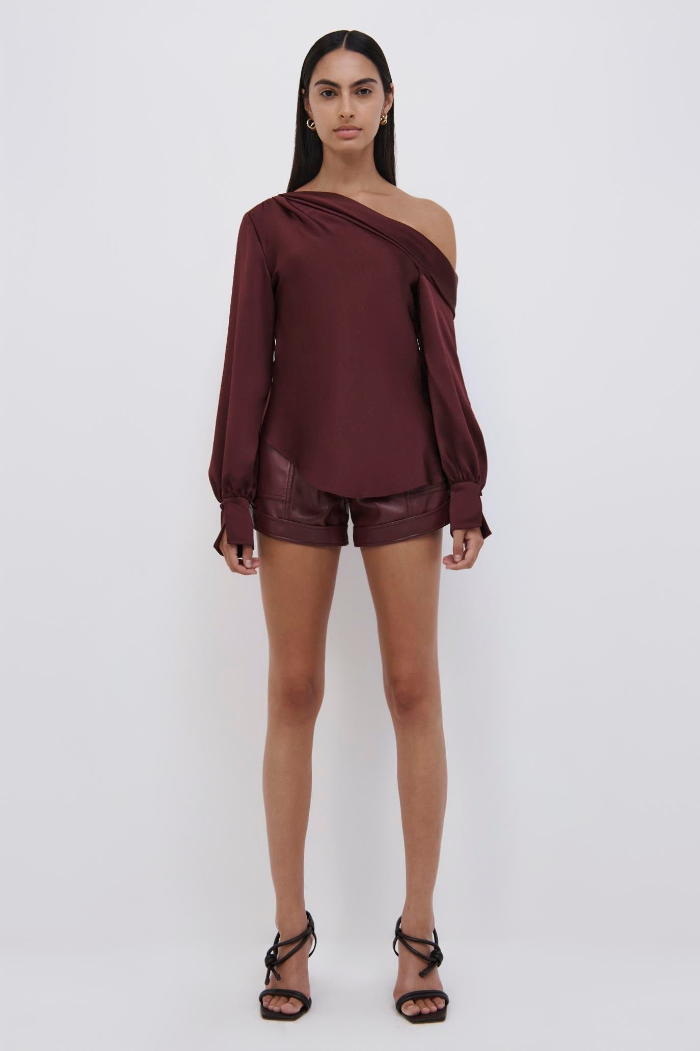 Alice Cold Shoulder Top Mulberry