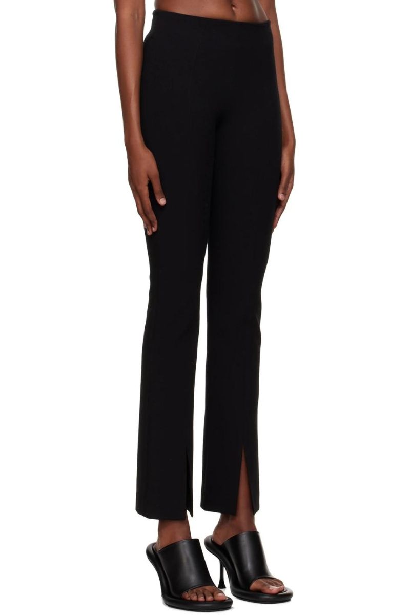 Stretch Slit Slim Fit Pants Black