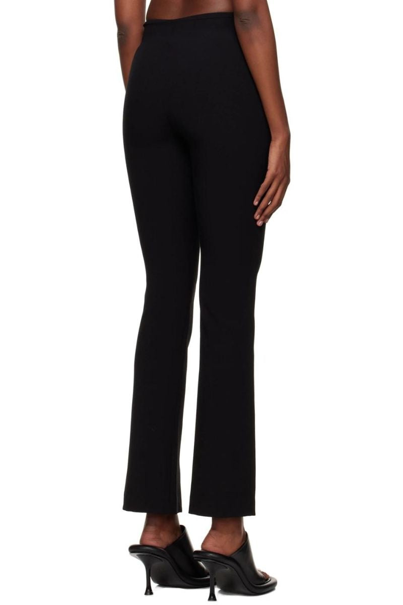 Stretch Slit Slim Fit Pants Black