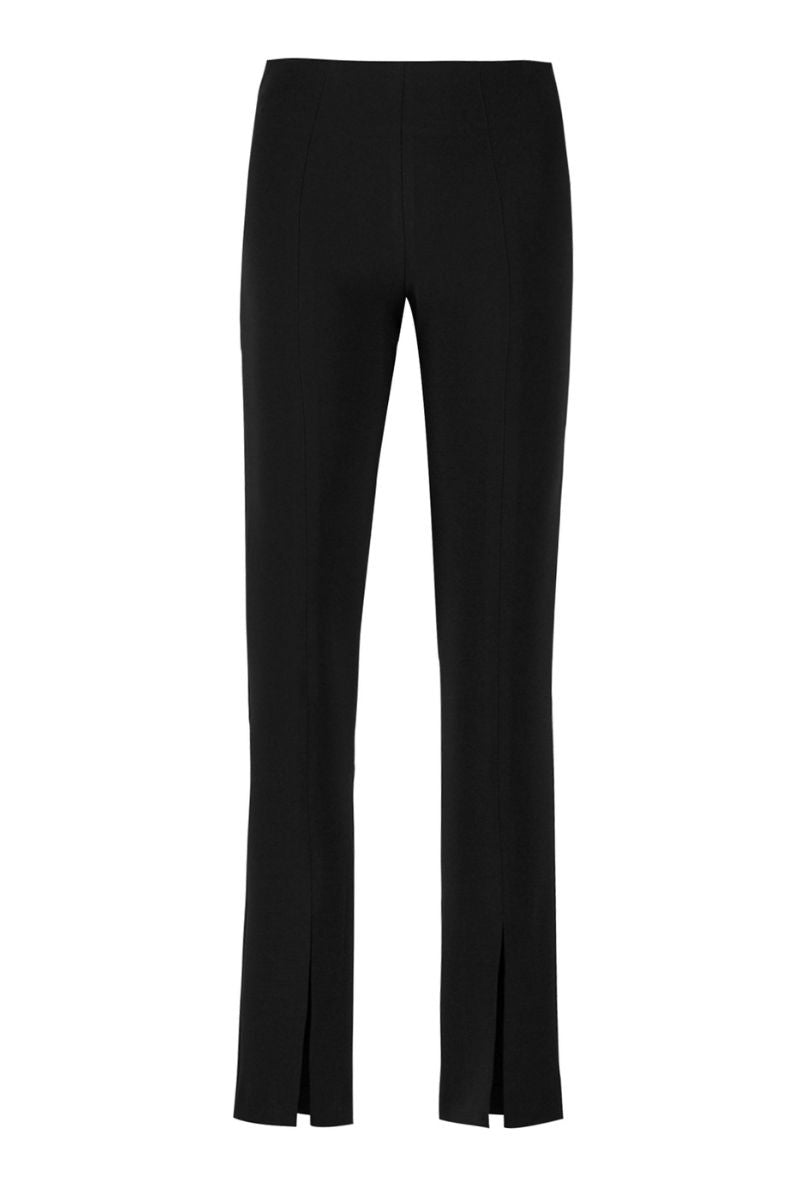 Stretch Slit Slim Fit Pants Black