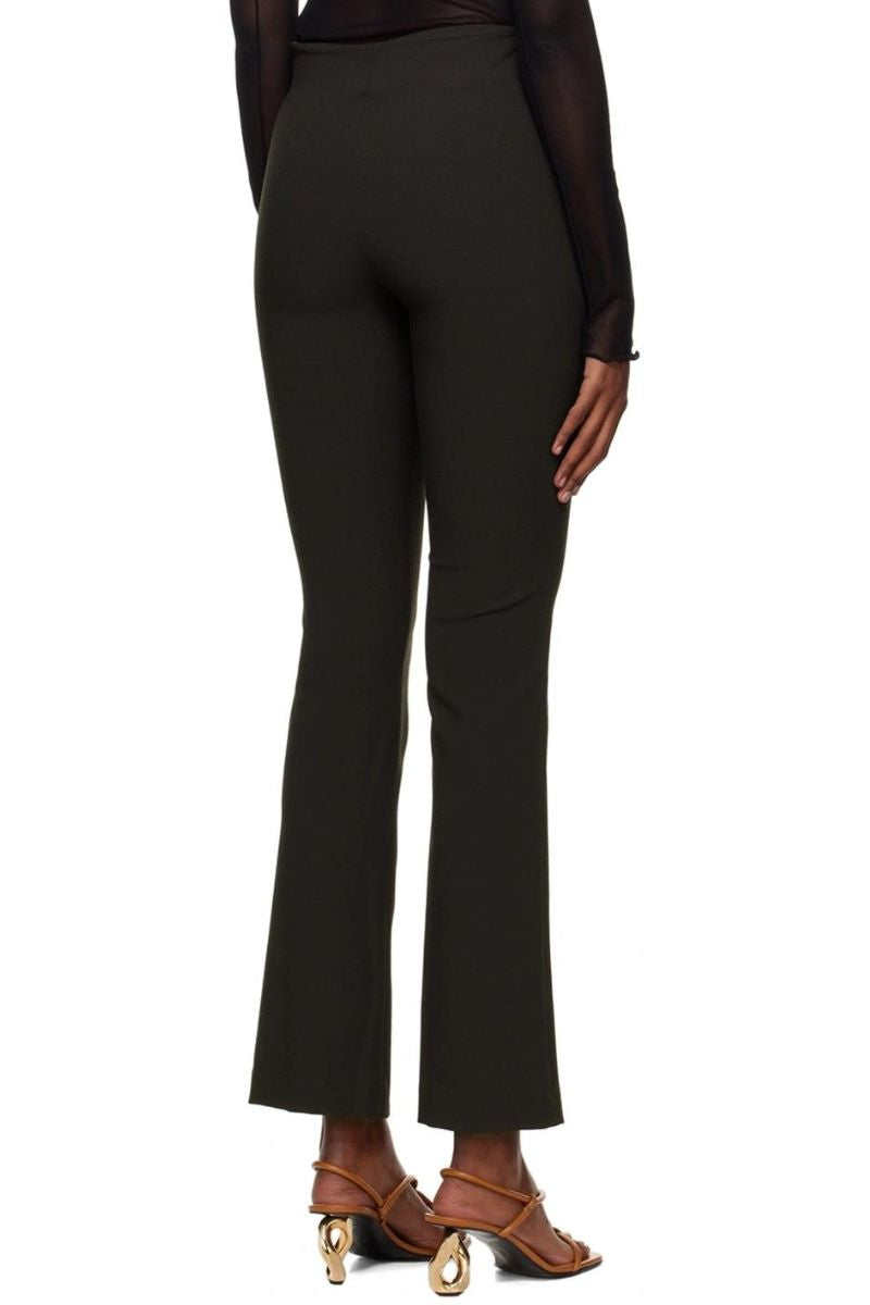 Stretch Slit Slim Fit Pants Brown