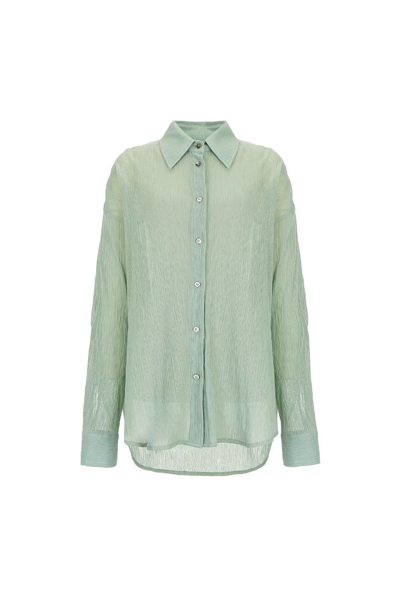 Wrinkled Easy Shirt Mint