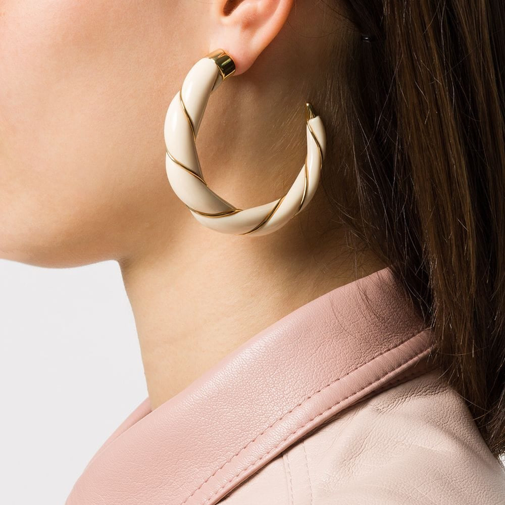 Aurelie Bidermann Ivory Diana Earrings