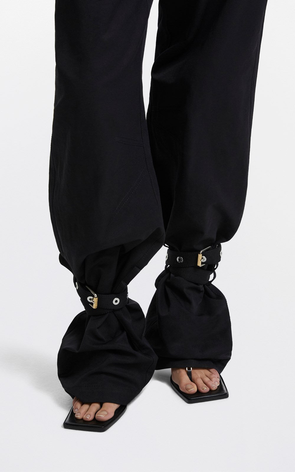 Belted Blouson Pant Black