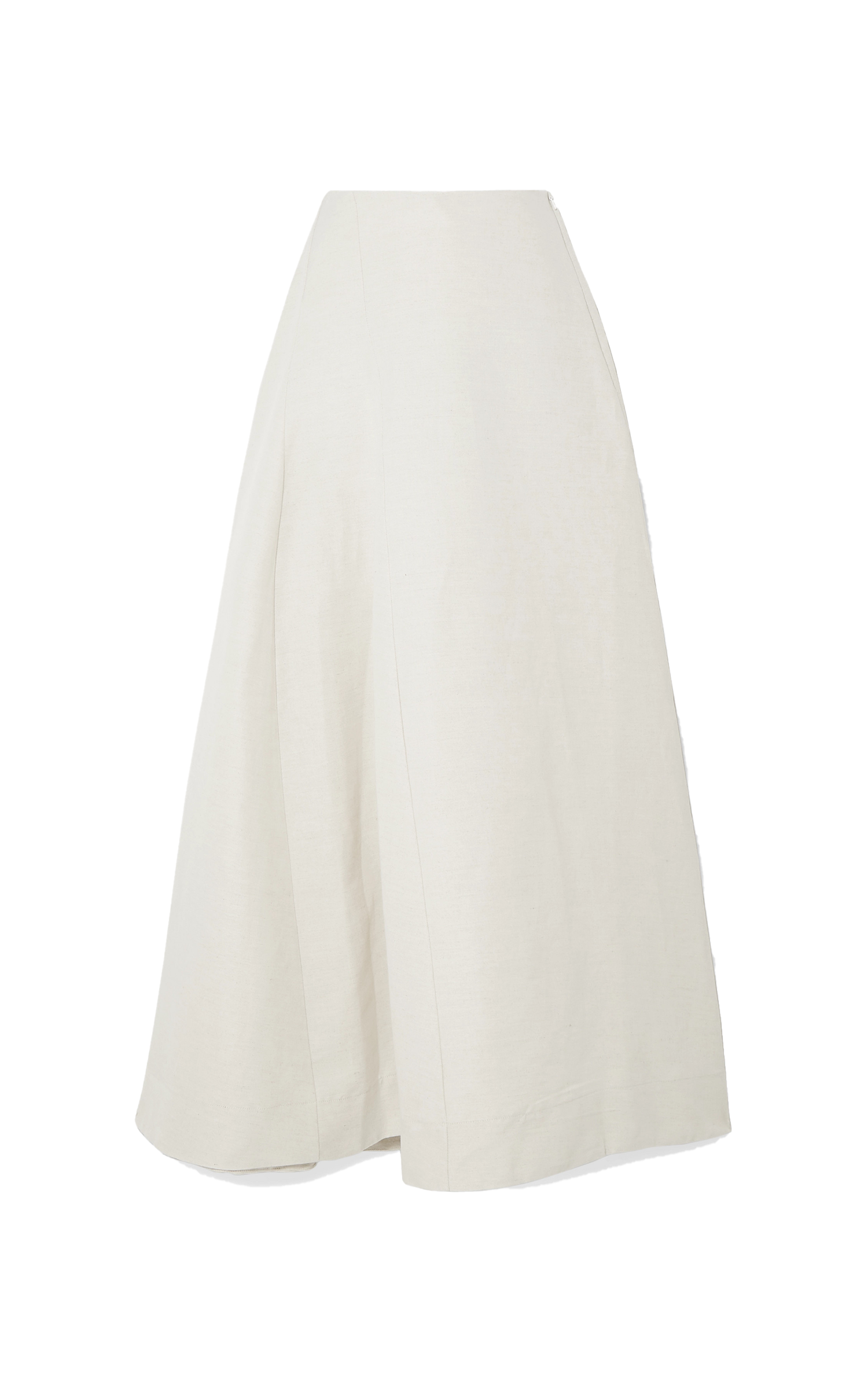 Organic linen and cotton-blend midi skirt – Maison Muguet