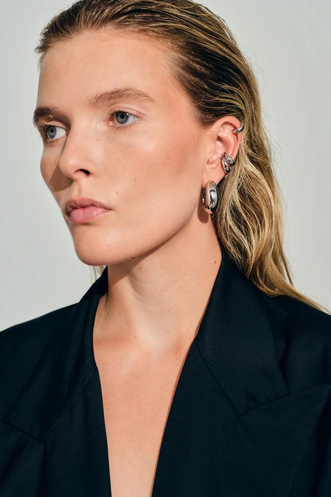 Ear Cuff Thick Silver