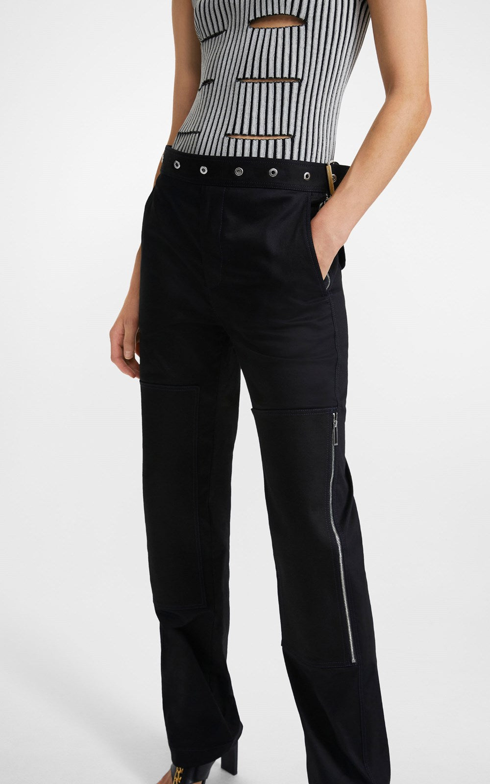 Mirror Buckle Pant Black