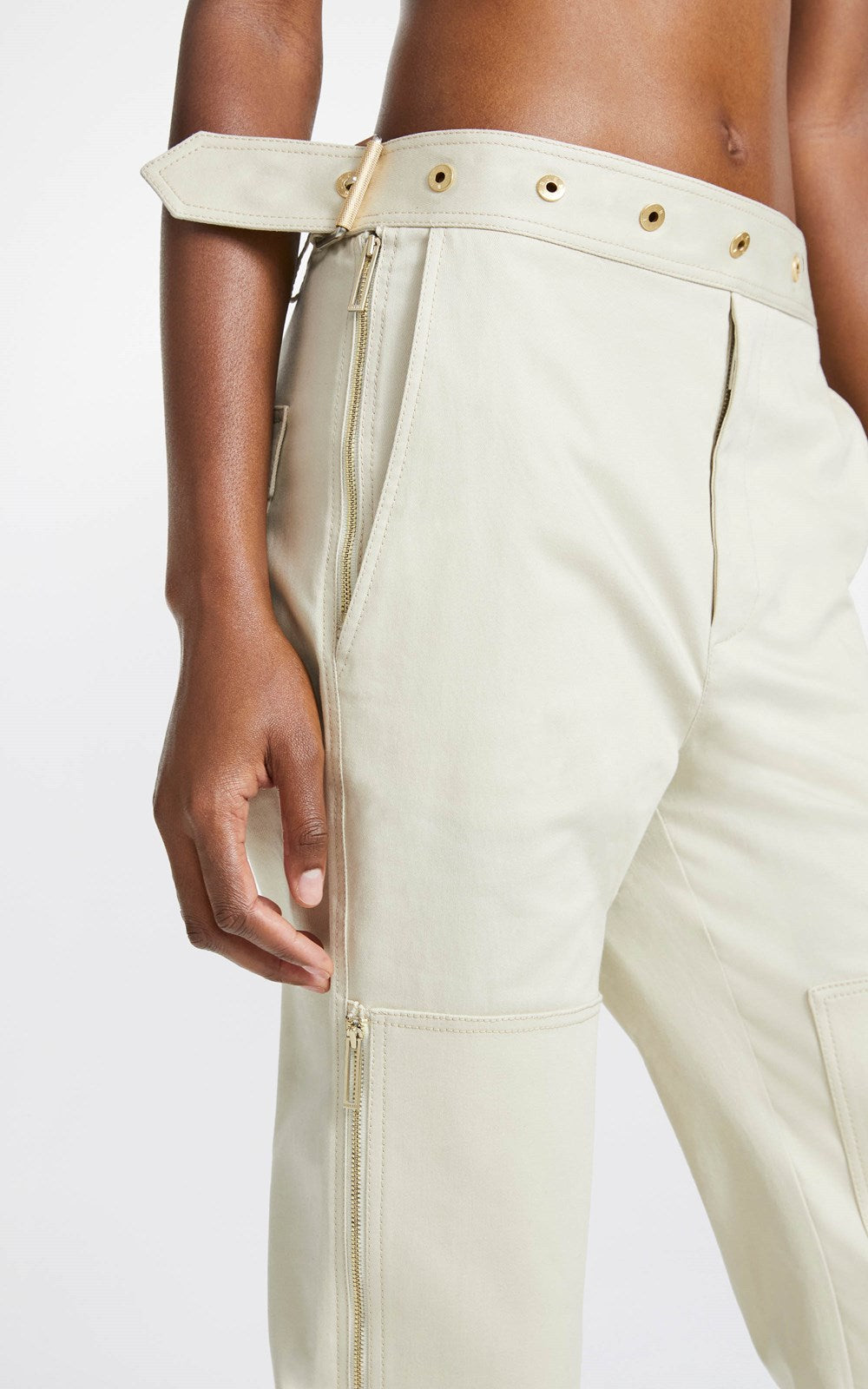 Mirror Buckle Pant Bone