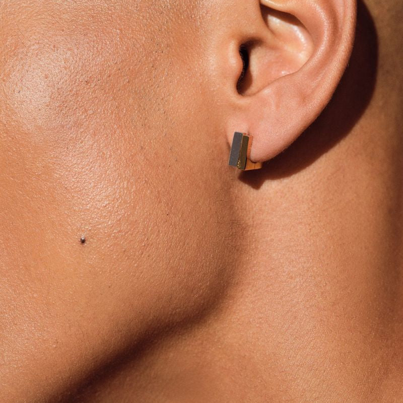 Tom Wood Step Huggies Duo Earrings