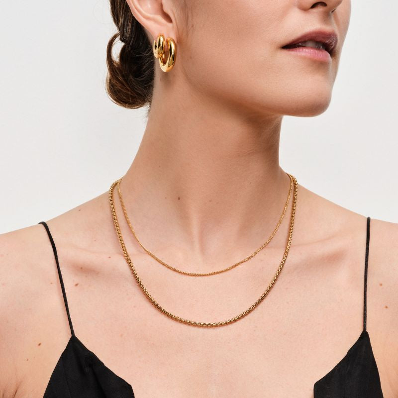 Tom Wood Chunky Hoops Medium Earrings Gold 