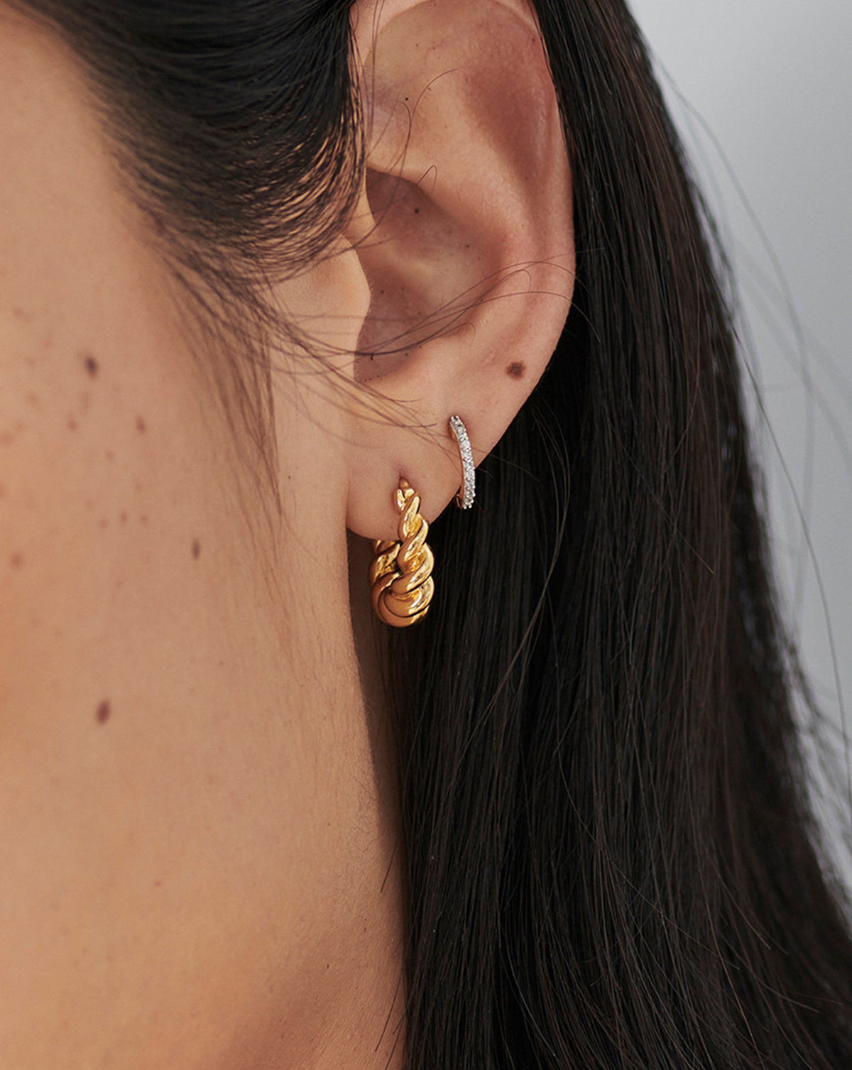 Gold Mini Tidal Hoops